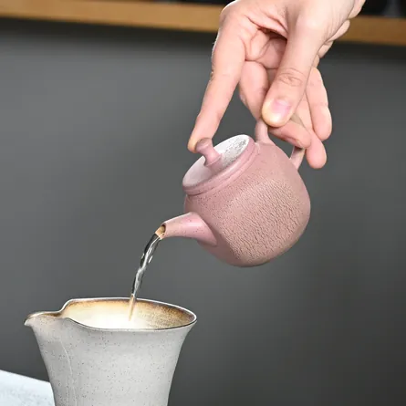 Jinshu Pink Arashi Shibori Kyusu