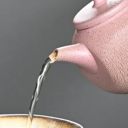 Jinshu Pink Arashi Shibori Kyusu