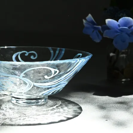 Glass Hira Chawan Giyaman Ryōsui
