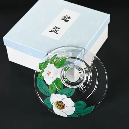Glass Hira Chawan Giyaman Natsutsubaki