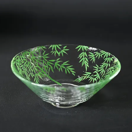 Glass Hira Chawan Giyaman Chikurin