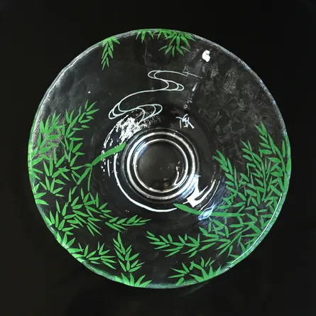 Glass Hira Chawan Giyaman Chikurin