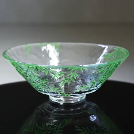 Glass Hira Chawan Giyaman Chikurin
