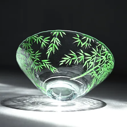 Glass Hira Chawan Giyaman Chikurin