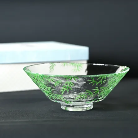Glass Hira Chawan Giyaman Chikurin