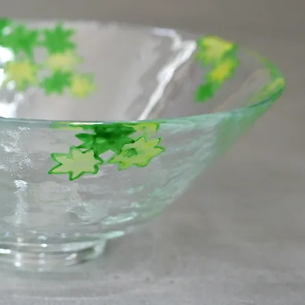 Glass Hira Chawan Giyaman Aokaede