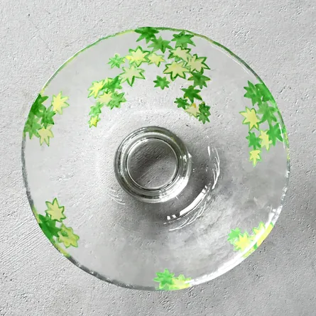 Glass Hira Chawan Giyaman Aokaede