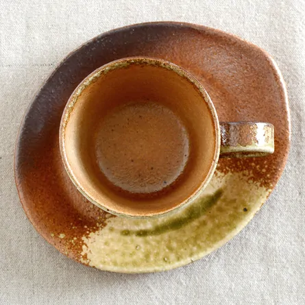 Koshigaraki Coffee Cup & Saucer
