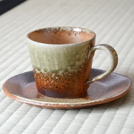 Koshigaraki Coffee Cup & Saucer