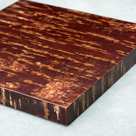 桜皮角盆　無地皮