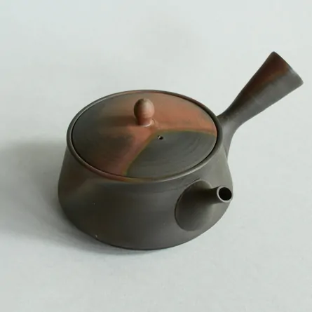 玉光　火窯変平急須