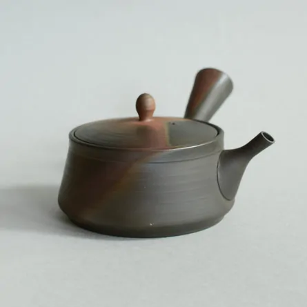 玉光　火窯変平急須