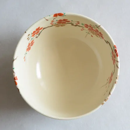 茶碗　仁清　しだれ桜　