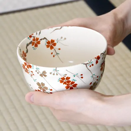 茶碗　仁清　しだれ桜　