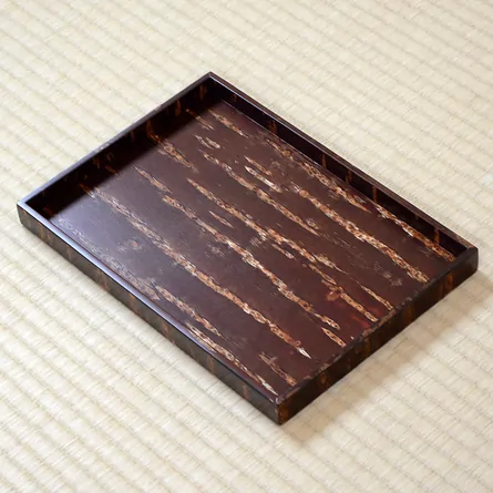 桜皮長手盆無地皮