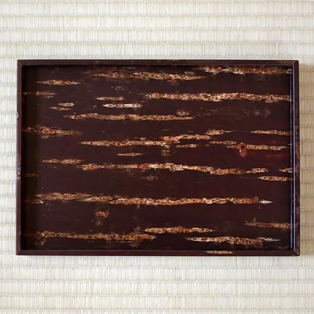 桜皮長手盆無地皮