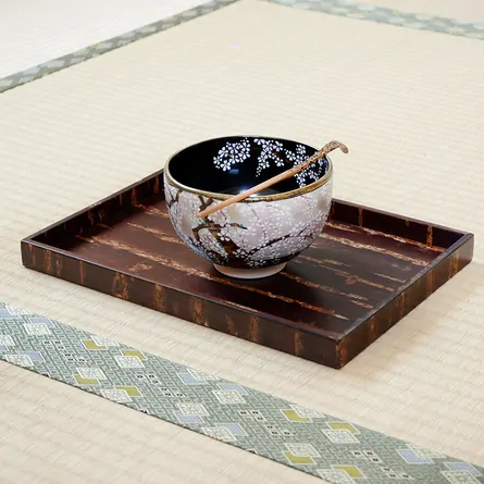 桜皮長手盆無地皮