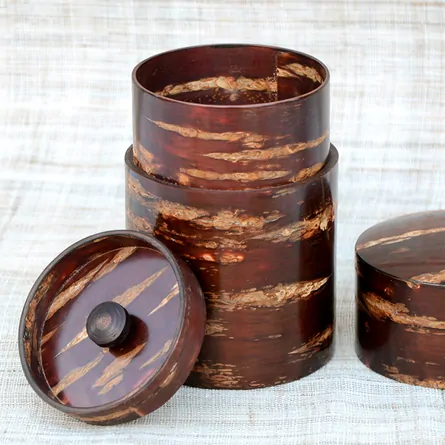 Cherry Bark Tea Caddy Muji Medium