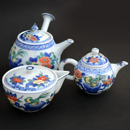 Shōami Iroe Kachō Ushirode Kyusu