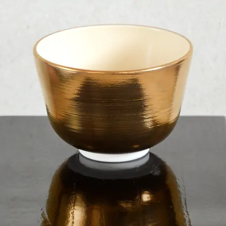 茶道具　薩摩焼　橋本陶王山作　色絵金彩　磬の図　茶碗　共箱　V　7121 新古】茶碗 色絵 蛍手 唐子 橋本美峰 共箱入 CWN020 | 茶道具 錦玉堂