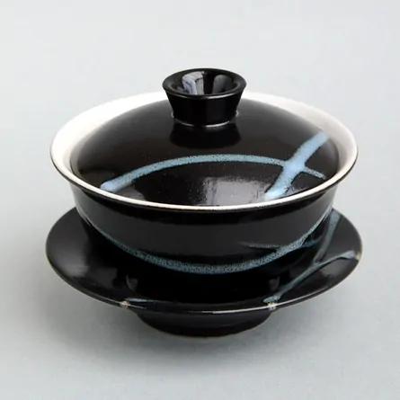 White Stripe Black Gaiwan