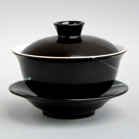 White Stripe Black Gaiwan