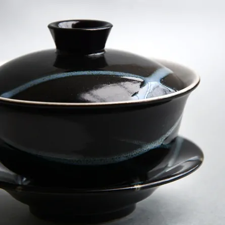 White Stripe Black Gaiwan