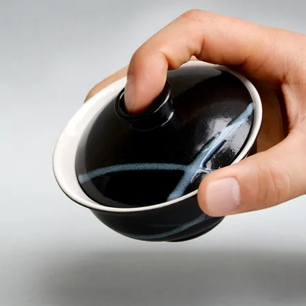 White Stripe Black Gaiwan