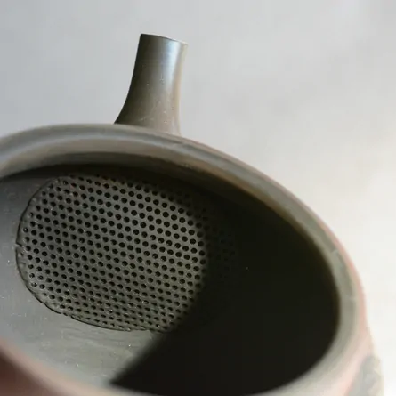 玉光 火窯変インロー総桜彫急須