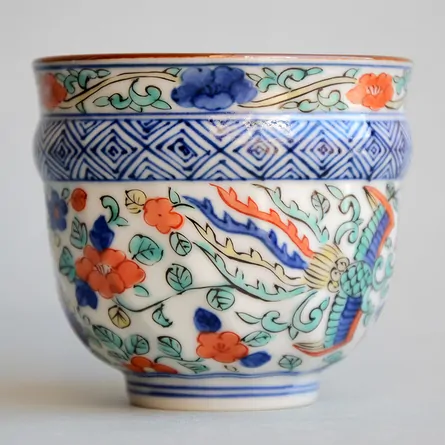 Shōami Iroe Hōō Small Yunomi 