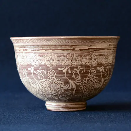 Murasaki Mishima Komogainari Chawan