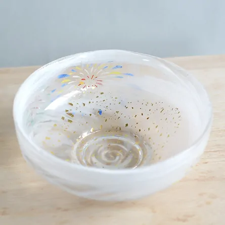 Glass Badarai Chawan Hanabi 