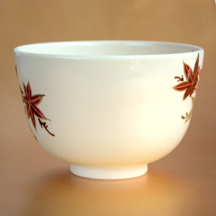 茶碗 仁清 如水 流水紅葉