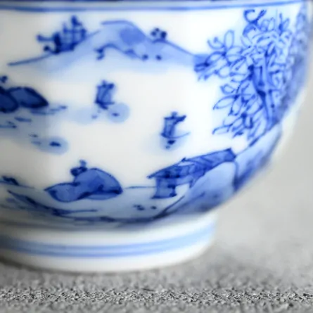 Shōami Iroe Somesansui Small Yunomi 