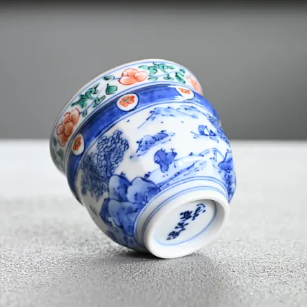 Shōami Iroe Somesansui Small Yunomi 