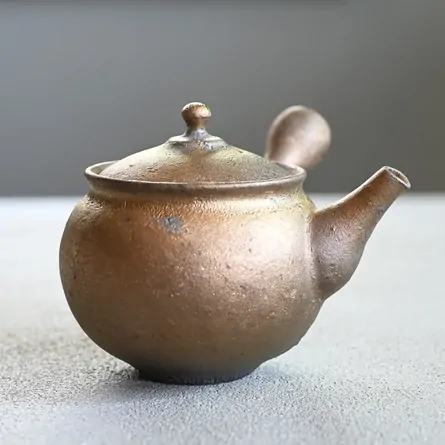 淳蔵金彩丸形急須
