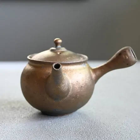 淳蔵金彩丸形急須