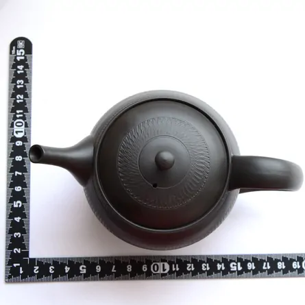 北龍 黒泥帯柄ポット