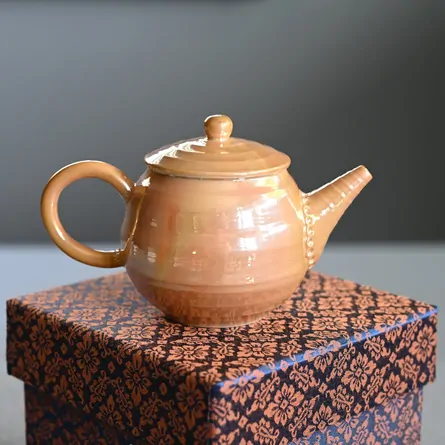 鑑月焼　後手急須