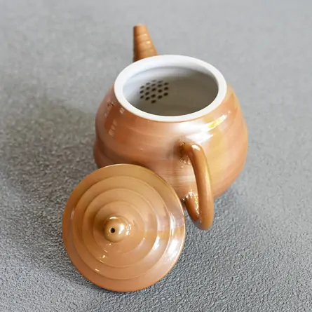 鑑月焼　後手急須