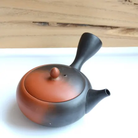 玉光窯変平型急須