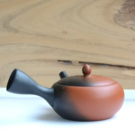 玉光窯変平型急須