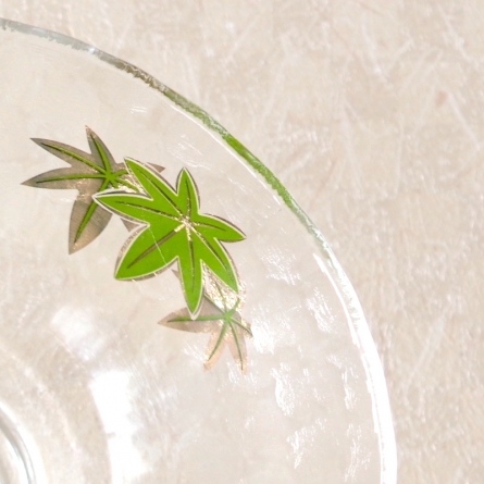 Glass Hira Chawan Aokaede