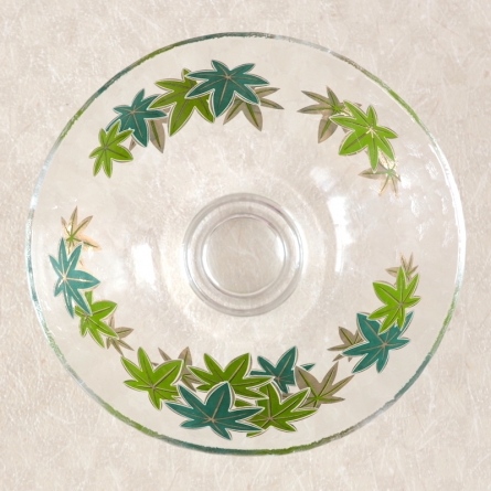 Glass Hira Chawan Aokaede