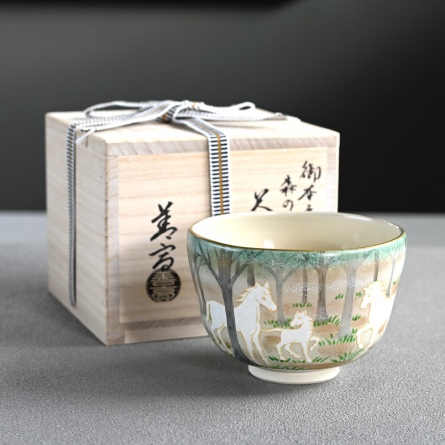 茶碗 森の親子馬 茶器＆茶道具 抹茶碗 - Sazen Tea
