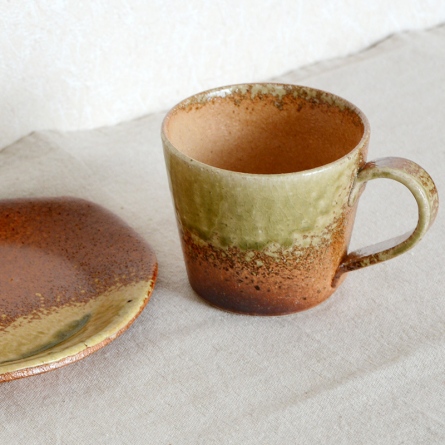 古信楽コーヒー碗皿
