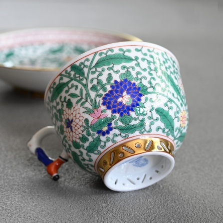 Herend トゥッピーニの薔薇ラージカップ&ソーサー