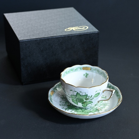 HEREND インドの華(Ａ)　カップ&ソーサー インドの華] ティーカップ&ソーサー