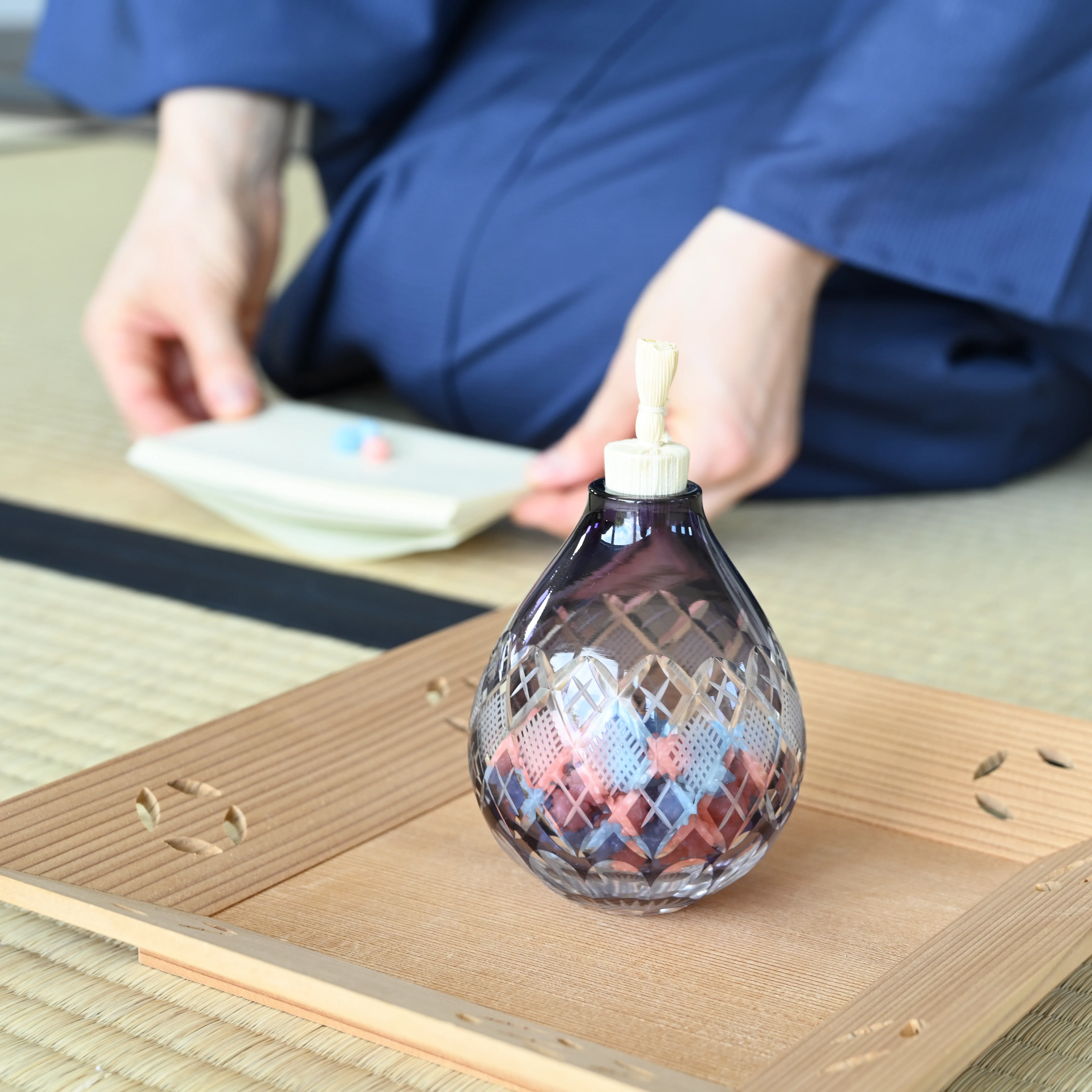 江戸切子振出江戸紫 茶道具 その他 - Sazen Tea