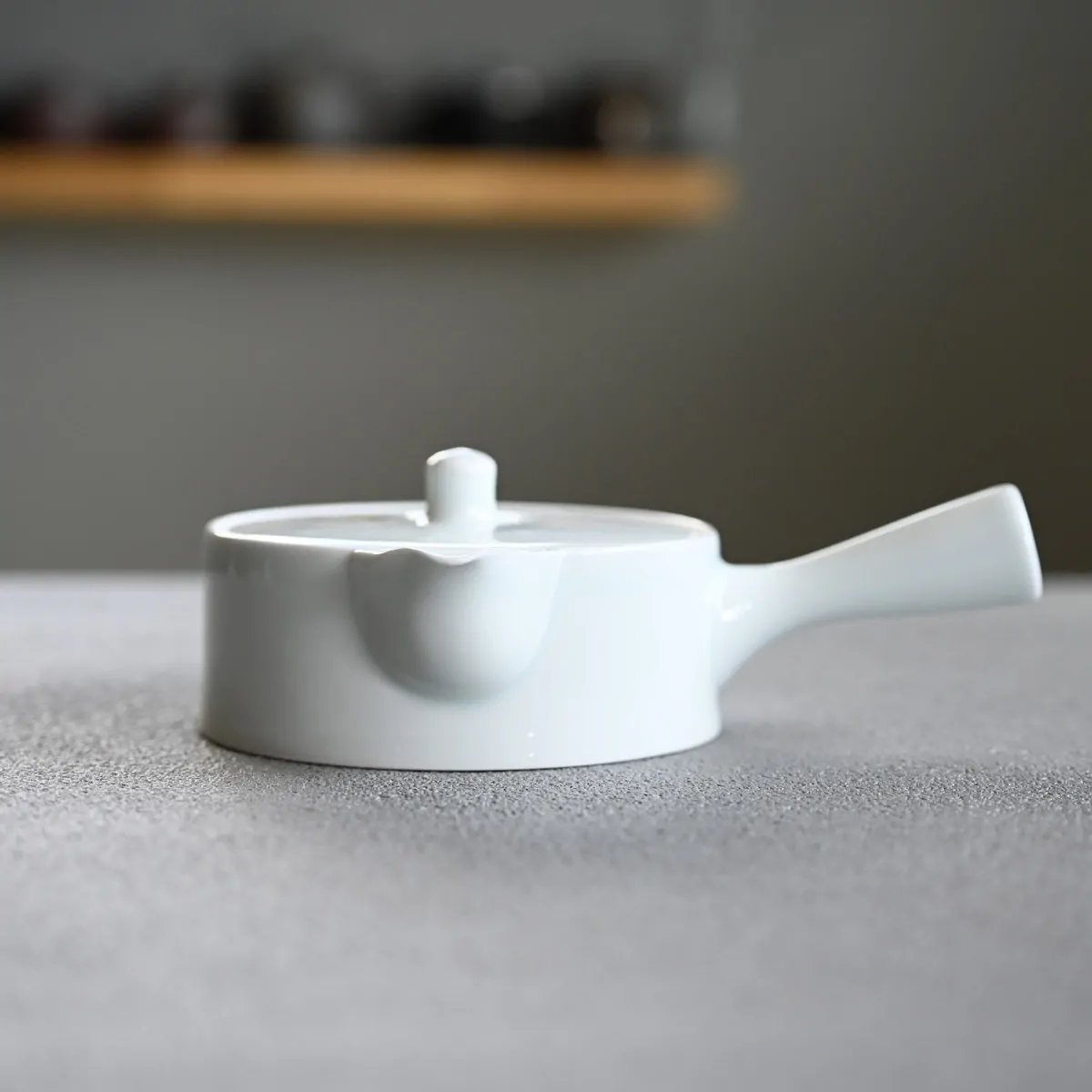 青白磁切立平急須 急須 横手急須 - Sazen Tea